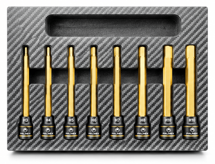 7PCS- 3/8" DR. Hex & HB 120mm Bit Socket Set