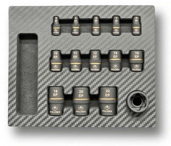 14pcs-E-Torx Socket Set w Color Ring