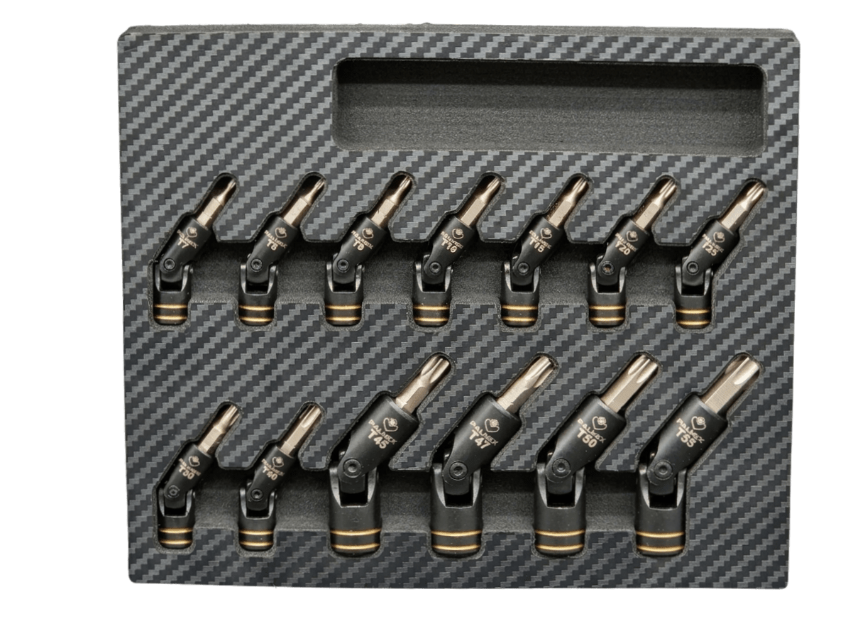 13PCS-1/4" & 3/8" DR. Universal Swivel Joint Torx Bit Socket Set
