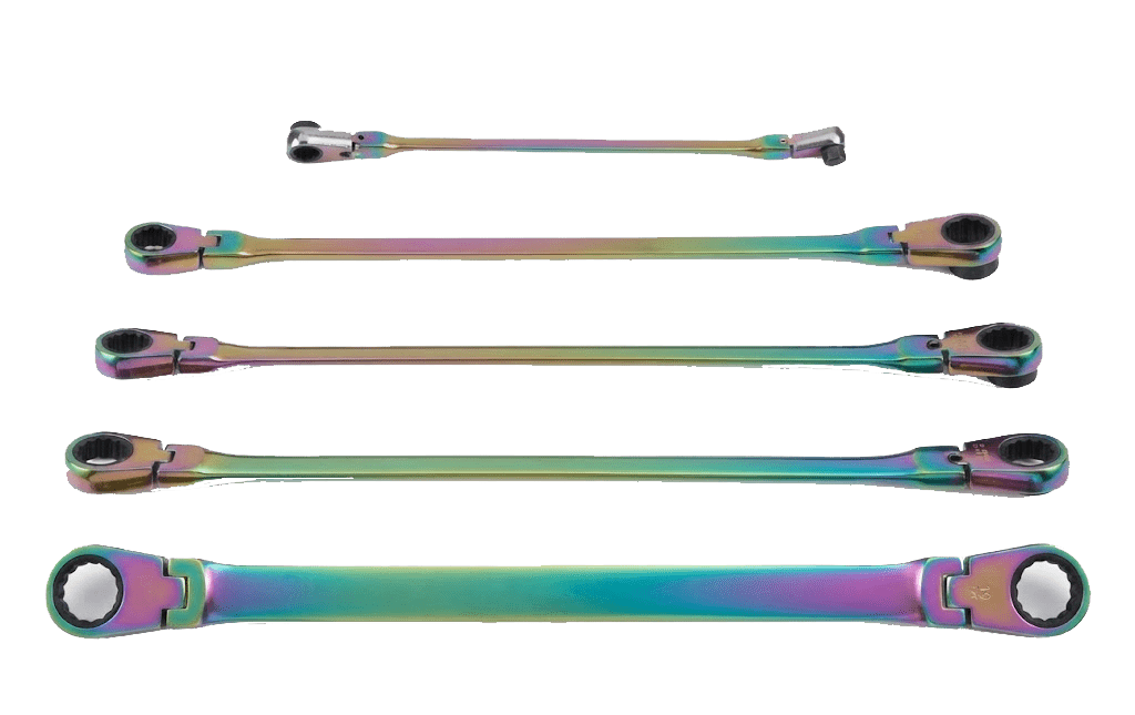5PCS-Double Box-End Flex Head Ratchet Set