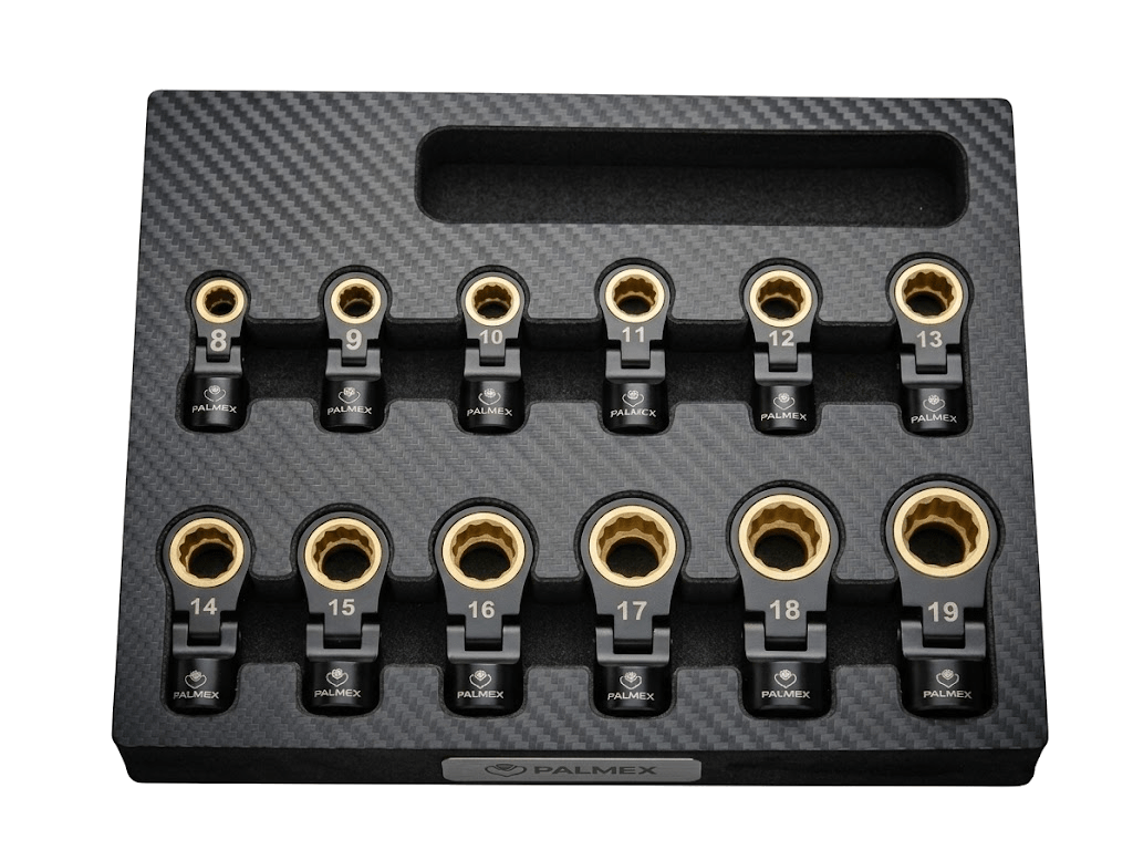 12 PCS 3/8" Flex Wrench Head Attachment Set