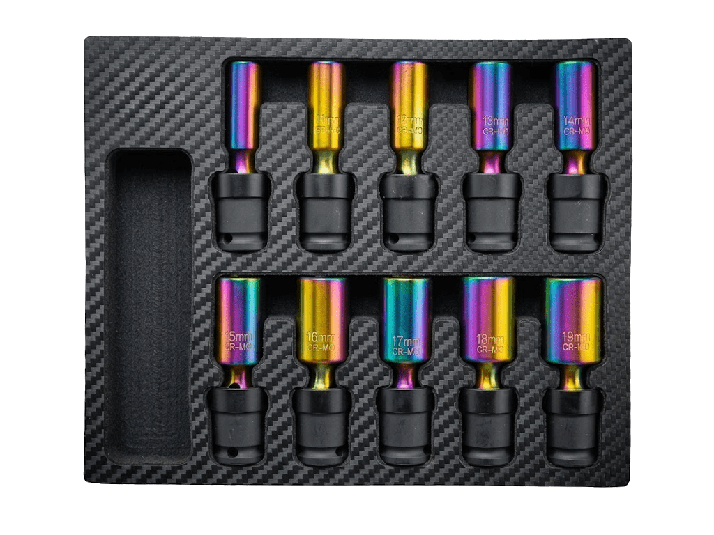 10PCS-38 DR. UniversalDeep Impact Socket Set (MET)