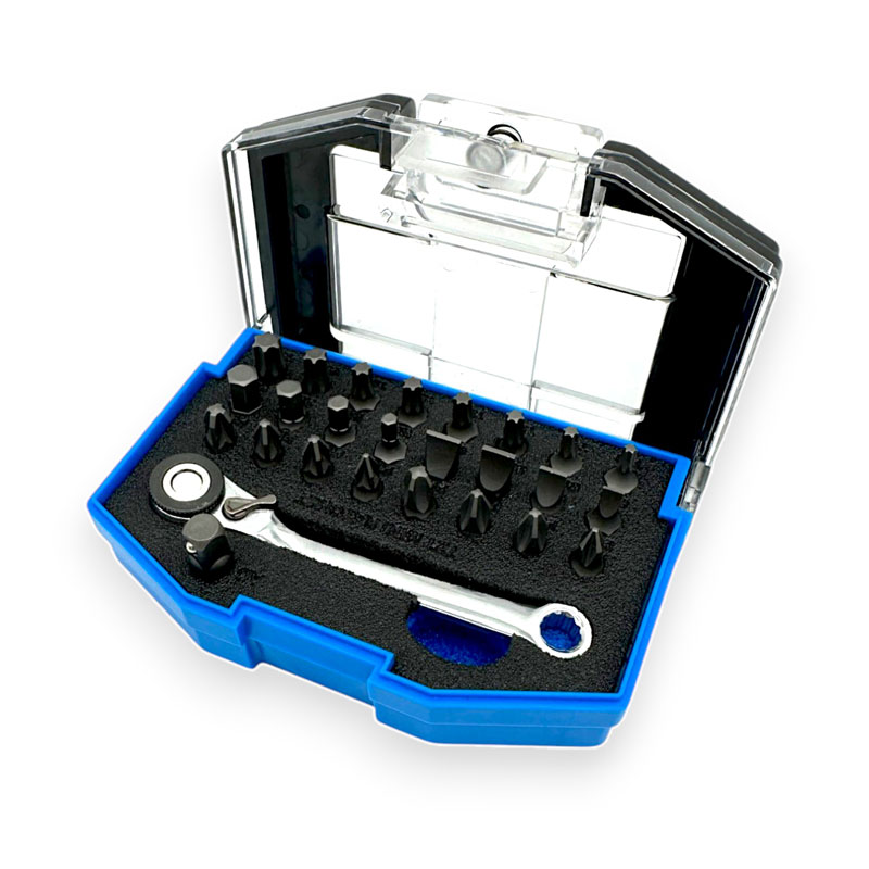 26pcs-Low Profile Mini Magnetic Ratchet Bit Set