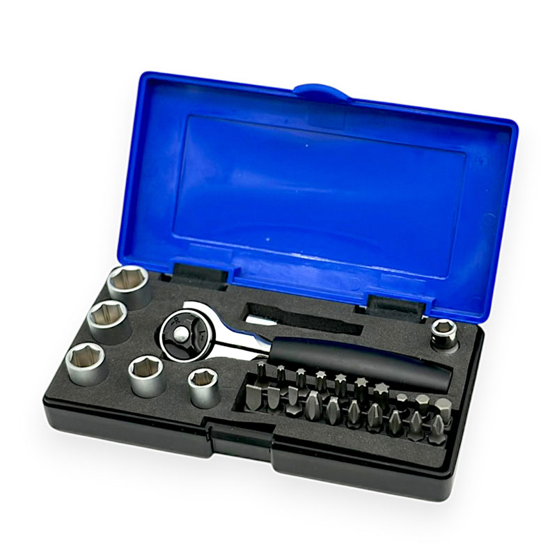 28Pcs-Swivel head ratchet handle  Bit Set