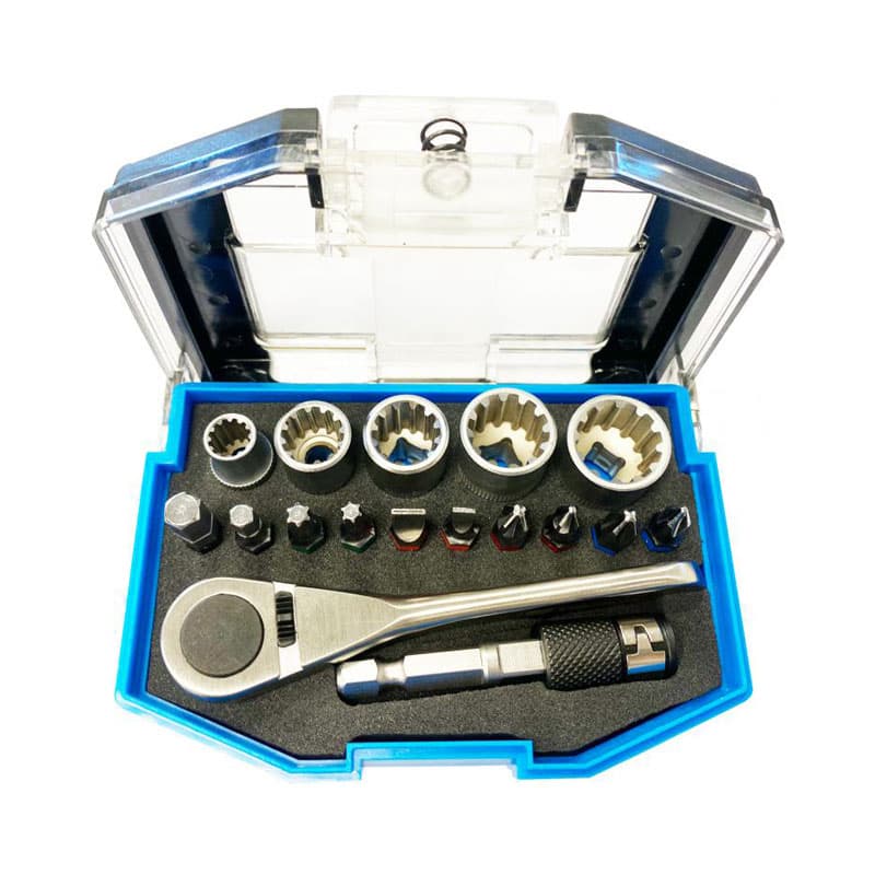 17 Pcs Bit & Socket Set With Two Way Magnetic Bit & Socket Adapter