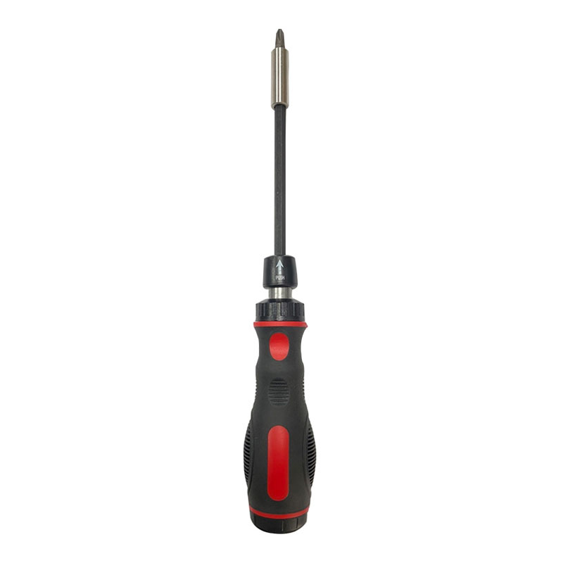 6 in 1 Telescopic Ratchet Screwdriver W / Magnetic Bit Holder