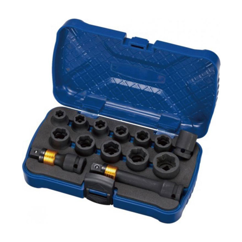 14 Pcs Impact Bolt Extractor Socket Set