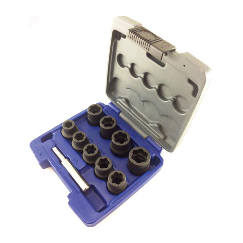 10 Pcs 1/2" Dr. Bolt Extractor Socket Set
