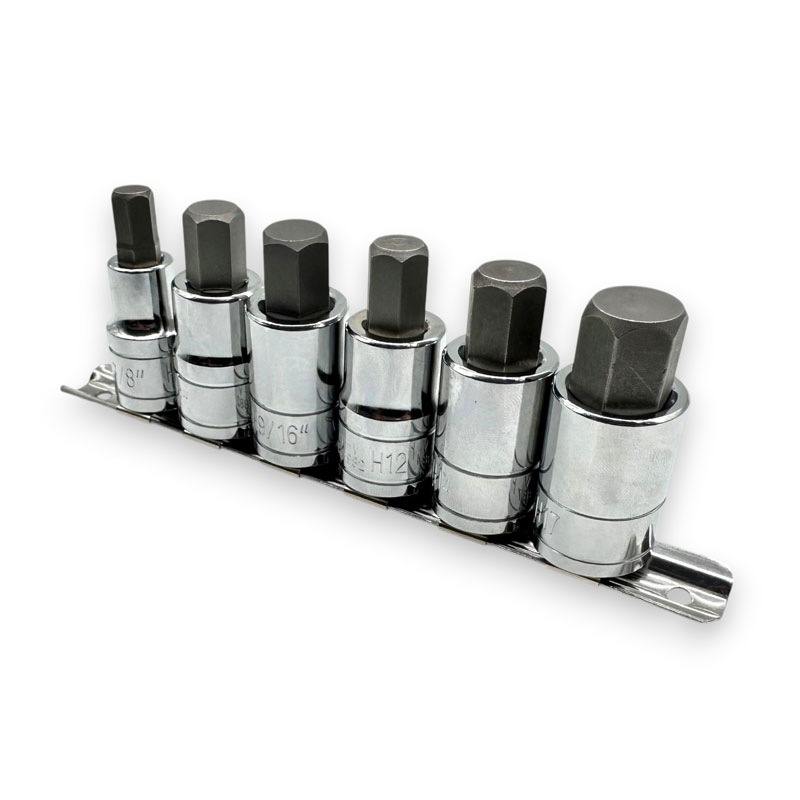 6PCS 1/2" DR. Hex Bit Socket Set