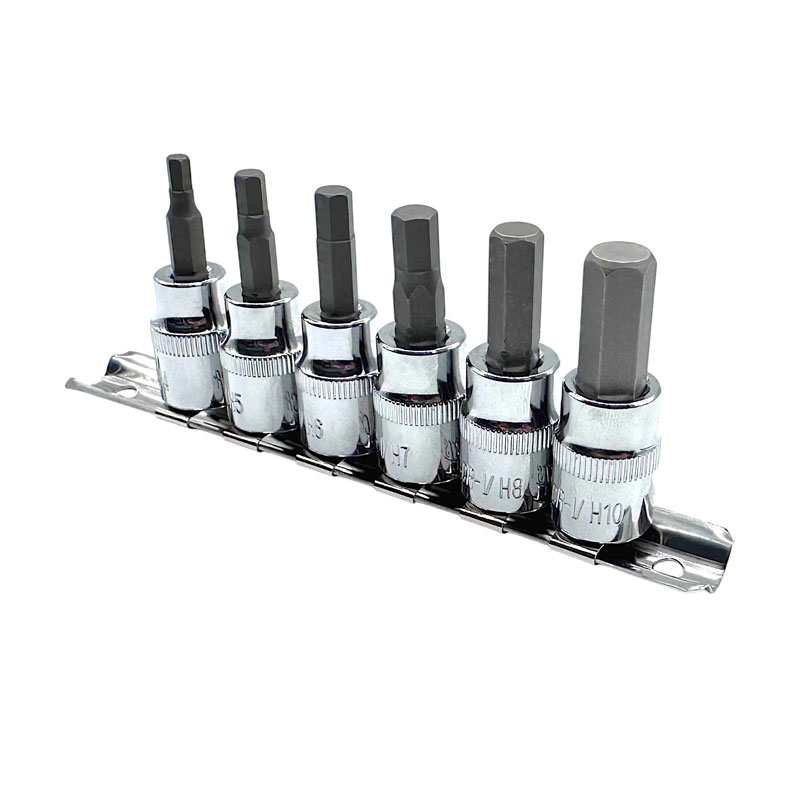 6PCS 3/8" DR. Hex Bit Socket Set (MET)