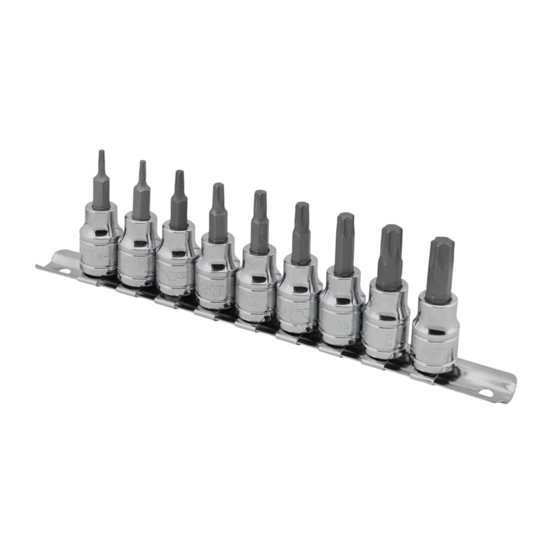 9PCS 3/8" DR. Torx Bit Socket Set