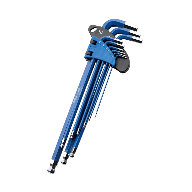 9pcs Blue Extra Long Hex Key Set Ball End