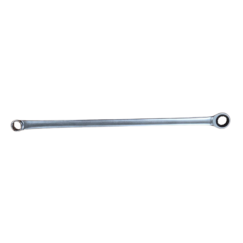 Extra-long flat ratcheting wrench